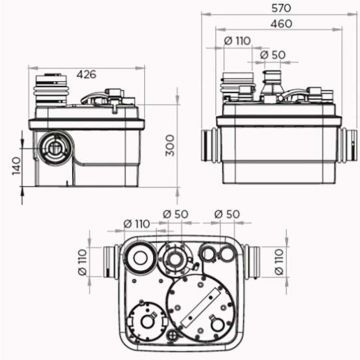 Канализационная насосная станция SFA SANICUBIC 1 IP 67