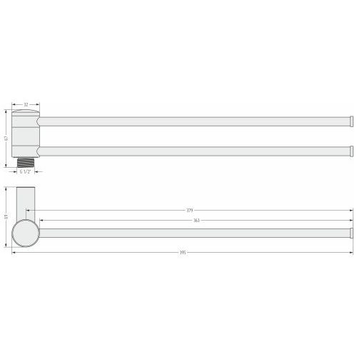 Полотенцедержатель 360 / L 400