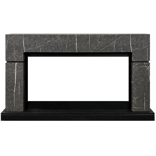 Каминокомплект Lindos 42 SFT (Разборный) - Серый мрамор (Ширина 1470мм) с очагом Vision 42 LOG LED