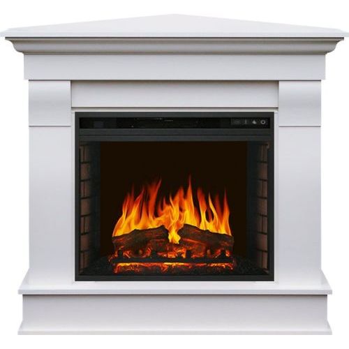 Каминокомплект Monaco (Разборный, угловой) -  Бьянко белый с очагом Vision 23 EF LED FX
