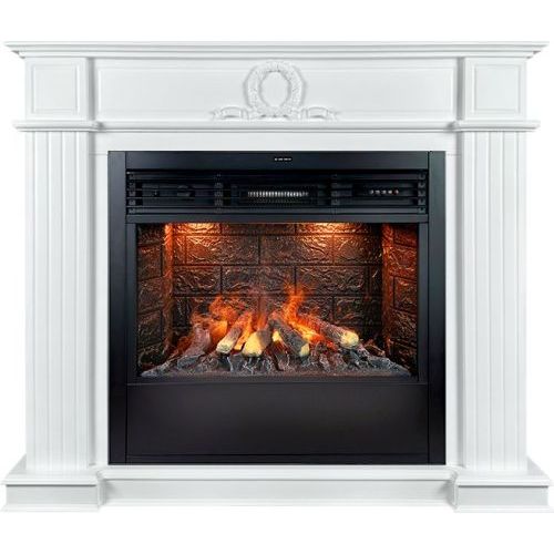 Каминокомплект Modena (Разборный) - Бьянко белый с очагом Design B800RF 3D