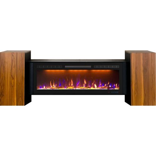 Каминокомплект Портал-тумба Style (Разборный) - Орех с черным с очагом Crystal 50 RF