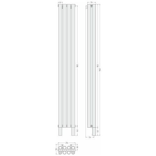 Эталон-00 1800х256 4 секции