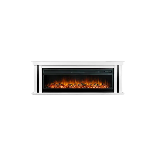 Каминокомплект Cosmo 60 (Разборный) - Белый с черным с очагом Vision 60 LOG LED