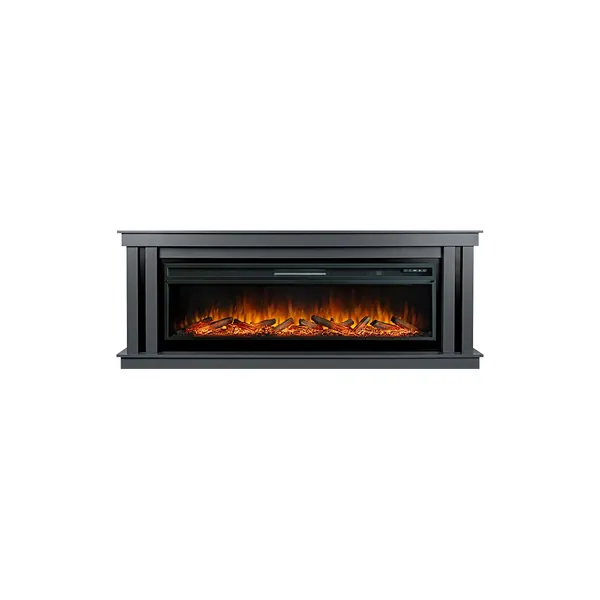 Каминокомплект Cosmo 60 (Разборный) - Серый графит с черным с очагом Vision 60 LOG LED