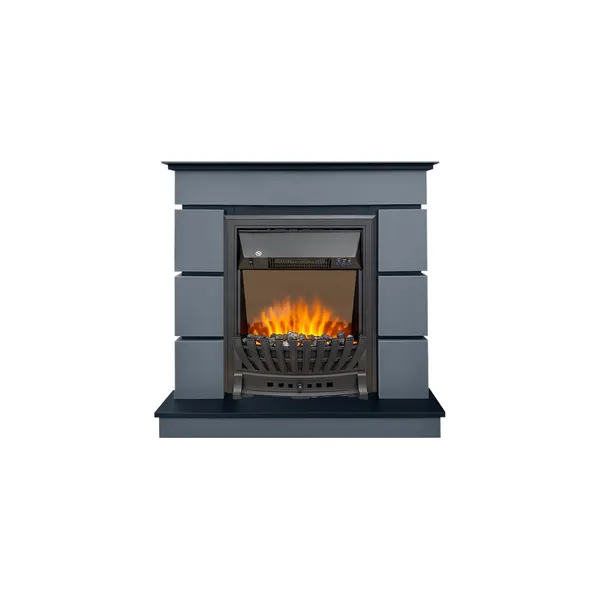 Каминокомплект Modern (Разборный) - Серый графит (Глубина 319 мм) с очагом Aspen Black