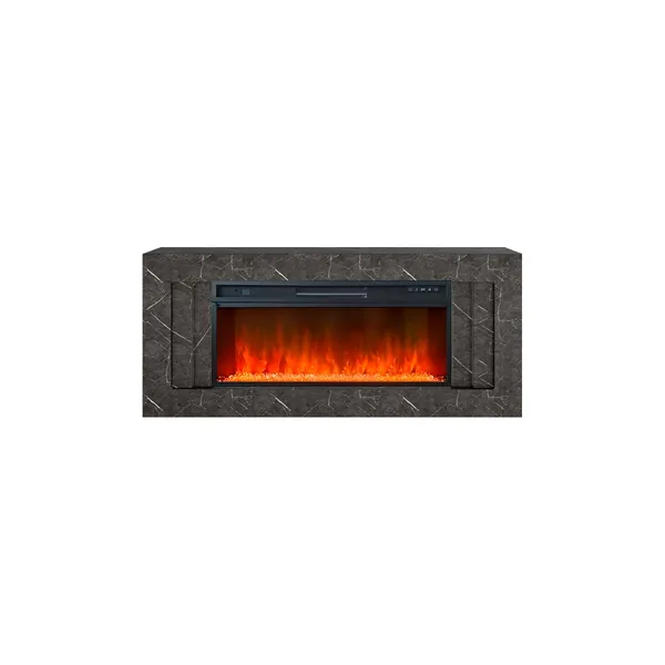 Каминокомплект Line 42 SFT Stone Touch (Разборный) - Серый мрамор с очагом Vision 42 LED