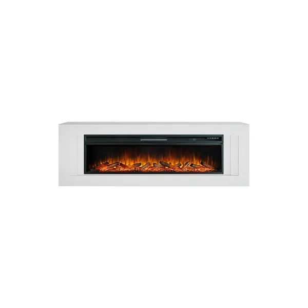 Каминокомплект Line 60 CRM (Разборный) - Санд сноу с очагом Vision 60 LOG LED