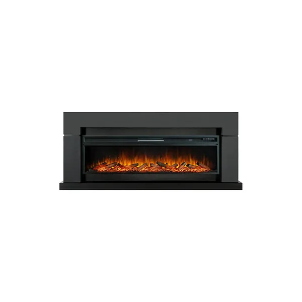 Каминокомплект Lindos Graphite Grey (линейный) с очагом Vision 60 LOG LED