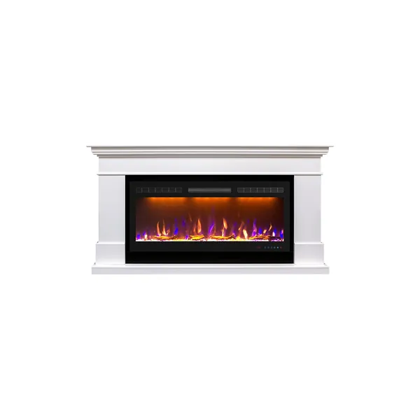 Каминокомплект California - Белый (Высота 850 мм) с очагом Crystal 40 RF