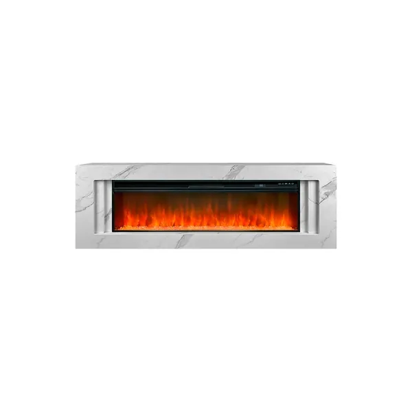 Каминокомплект Line 60 SFT White Marble - Белый мрамор с очагом Vision 60 LED