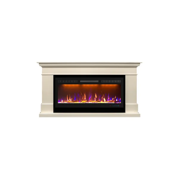 Каминокомплект California - Слоновая кость (Высота 860) с очагом Crystal 40 RF