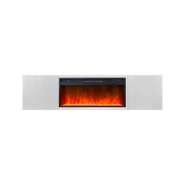 Каминокомплект Портал-тумба Sanremo (Разборный) - Бьянко белый с очагом Vision 42 LED Каминокомплект Портал-тумба Sanremo (Разборный) - Бьянко белый с очагом Vision 42 LED