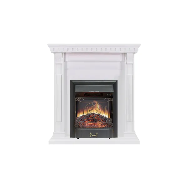 Каминокомплект Orlean - Белый с очагом Majestic FX Black