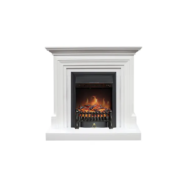Каминокомплект Bradford - Белый с очагом Fobos FX Black