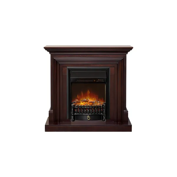 Каминокомплект Bradford - Темный дуб с очагом Fobos FX M Black RC Каминокомплект Bradford - Темный дуб с очагом Fobos FX M Black RC