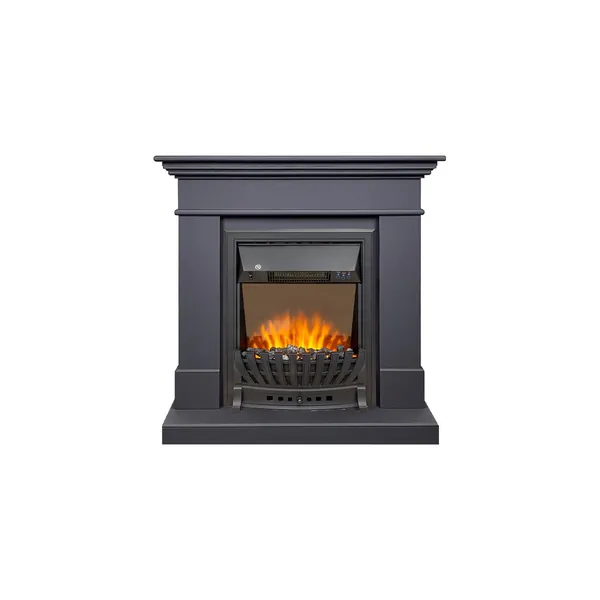 Каминокомплект California SFT (Разборный) - Серый графит с очагом Aspen Black