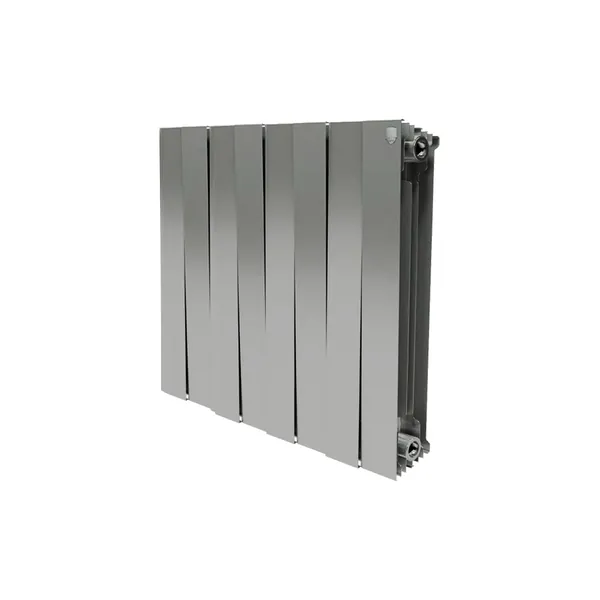 Секционный биметаллический радиатор Royal Thermo PianoForte 500, Silver Satin, количество секций 8