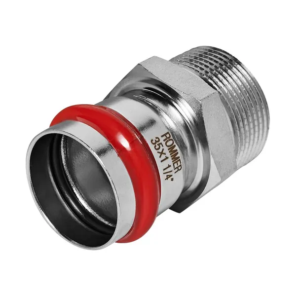RSS-1021-035114 ROMMER Переходник ВПр-НР, 35х11/4, из нержавеющей стали прессовой