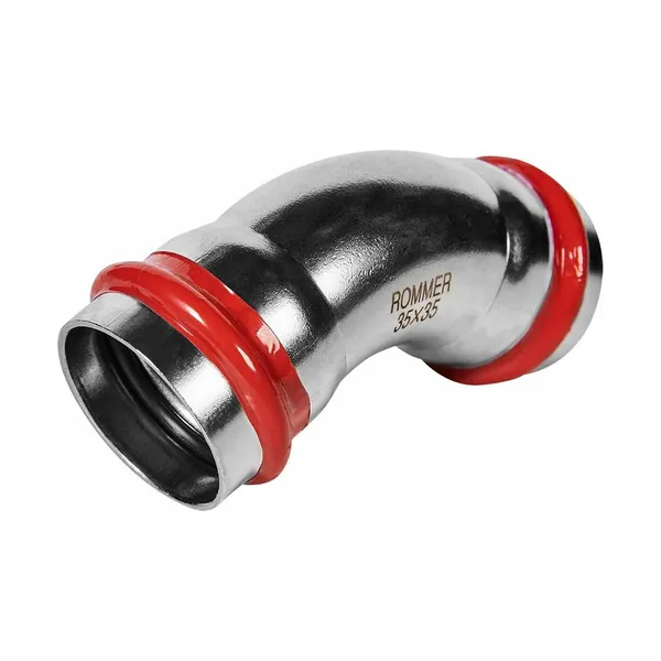 RSS-1005-000035 ROMMER Угольник 45° ВПр-ВПр, 35, из нержавеющей стали прессовой