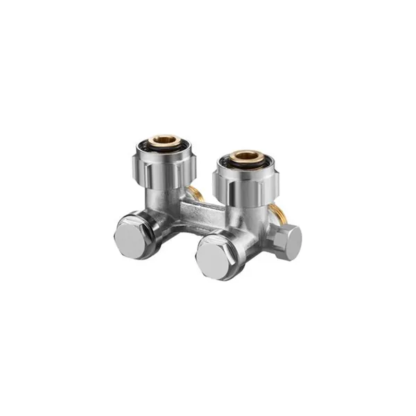 Присоединительный узел Oventrop Multiflex F ZBU 3/4 НГ x 3/4 НР угловой с преднастройкой