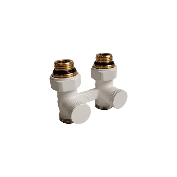 Узел нижнего подключения КЗТО PREMIUM 1/2ʹ х 3/4ʹ Eurokonus, прямой RAL 1T104S9016