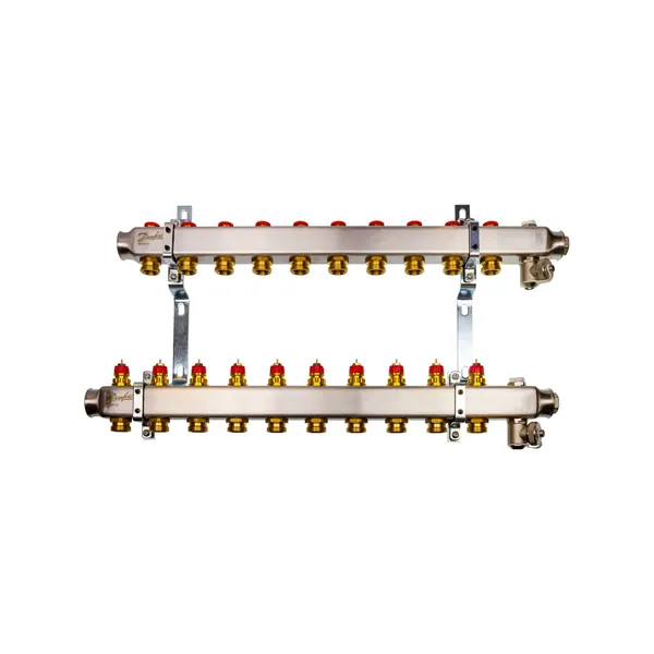 Комплект коллекторов Danfoss SSM-10 для 10 контуров