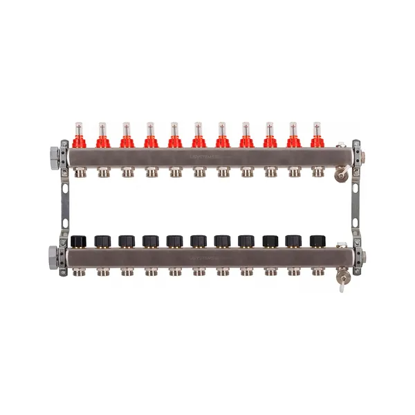 USYSTEMS коллектор UN с расходомерами стальной с накидной гайкой, выходы 11x3/4 Евроконус '1И