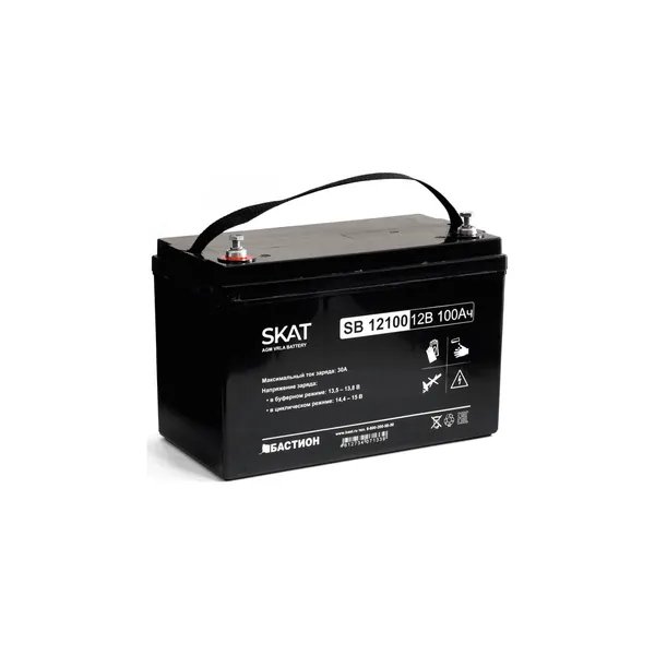 SKAT SB 12100 АКБ свинцово-кислотная тип AGM 12V БАСТИОН SKAT SB 12100 АКБ свинцово-кислотная тип AGM 12V БАСТИОН