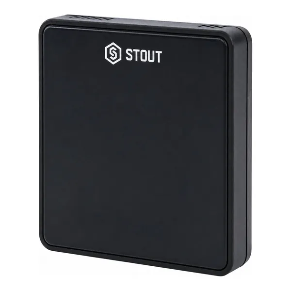 STE-0101-008011 STOUT Беспроводной комнатный датчик C-8r, черный STE-0101-008011 STOUT Беспроводной комнатный датчик C-8r, черный