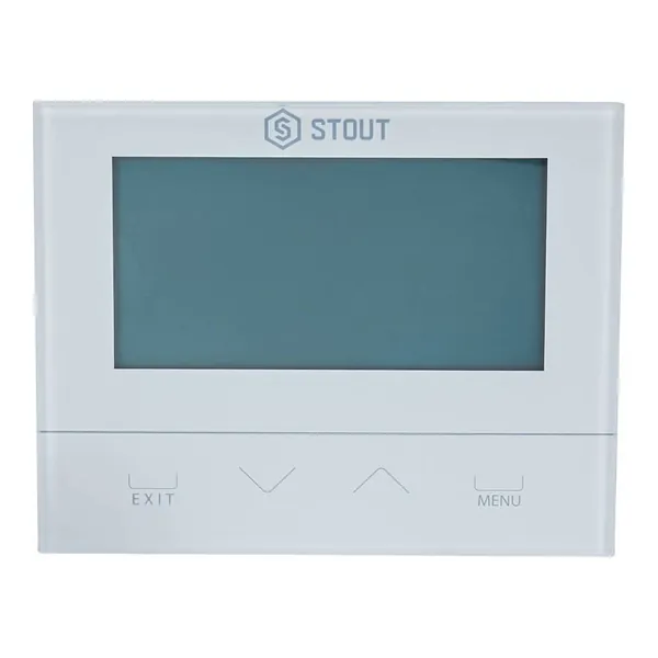 STE-0101-029221 STOUT Беспроводной комнатный двухпозиционный регулятор ST-292v2, белый STE-0101-029221 STOUT Беспроводной комнатный двухпозиционный регулятор ST-292v2, белый