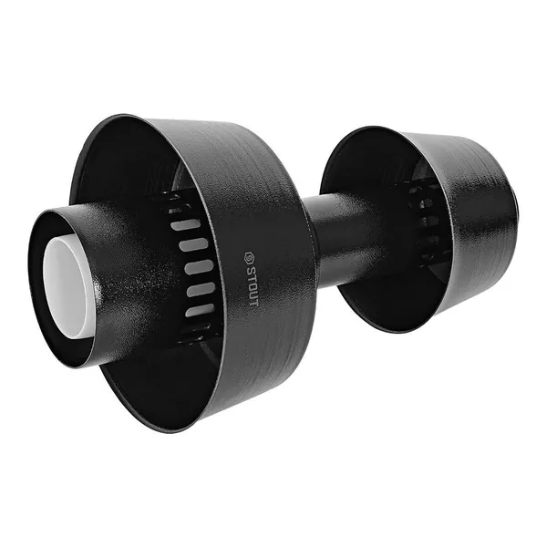 SCR-8012-800012 STOUT Оголовок вертикальный с ветрозащитой конденсац. коакс. D80(п)/125(п) ЧЕРНЫЙ SCR-8012-800012 STOUT Оголовок вертикальный с ветрозащитой конденсац. коакс. D80(п)/125(п) ЧЕРНЫЙ