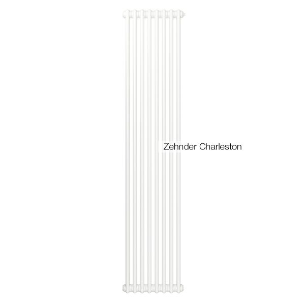 Радиатор трубчатый Zehnder Charleston 2180, 12 сек.1/2 ниж.подк. RAL9016 (кроншт.в компл)