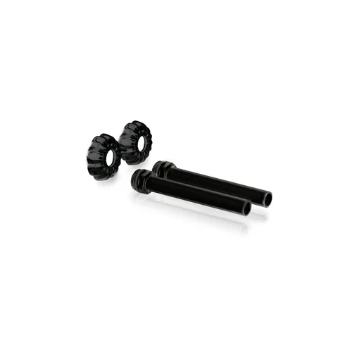 Комплект декоративных трубок SR Rubinetterie Old Style, L160 x O18-20-1/2”, цвет чёрный матовый