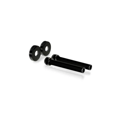 Комплект декоративных трубок SR Rubinetterie L160 x O18-20-1/2”, цвет чёрный матовый