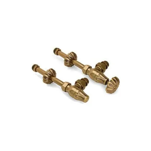 Комплект вентилей с трубками SR Rubinetterie серия Floral Old Style 1/2" угловой, цвет Бронза