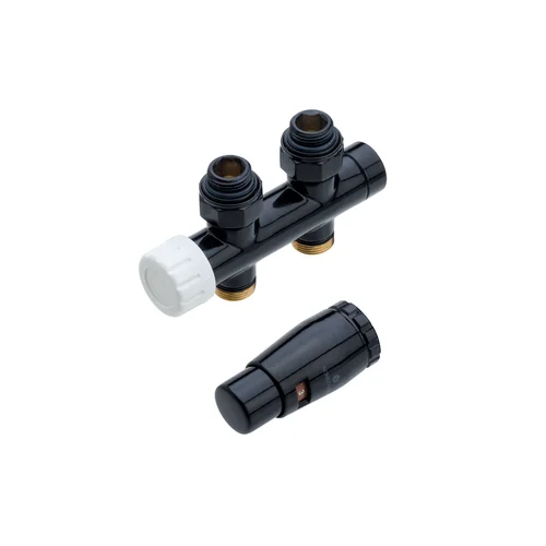 Узел подключения Schlosser DUO-PLEX Черный RAL 9005 Прямой 3/4 x М22x1,5