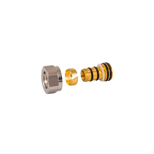 Резьбовое соединение Schlosser для пластиковых труб хром GW 22x1.5 x 16x2