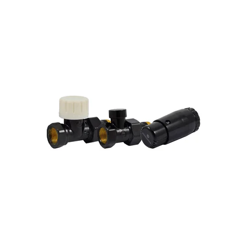 Комплект Schlosser проходной с головкой Мини M30x1,5 DN15 GZ1/2 x GW1/2, Черный