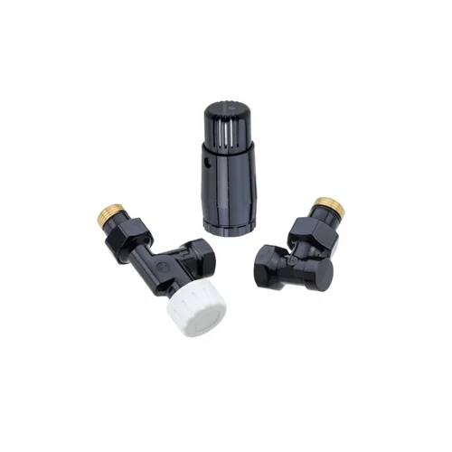 Комплект аксиальный Schlosser DN15 GZ 1/2* GW 1/2 с головкой Мини M30*1,5 Ral 9005