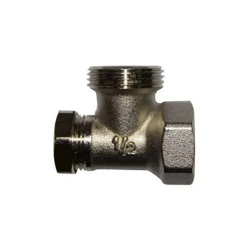 Клапан запорный SR Rubinetterie угловой ВР-НР 1/2"х3/4", без хвостовика