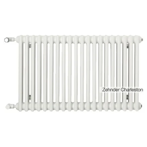 Радиатор трубчатый Zehnder Charleston Retrofit 2056, 24 сек.1/2 бок.подк. RAL9016 (кроншт.в компл)