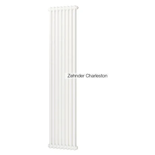 Радиатор трубчатый Zehnder Charleston 2180, 10 сек.1/2 бок.подк. RAL9016 (кроншт.в компл)