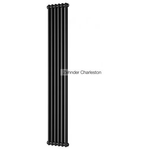 Радиатор трубчатый Zehnder Charleston 2180, 08 сек.1/2 ниж.подк. RAL9017matt (9217) (кроншт.в компл)