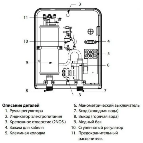 Водонагреватель проточный DDH 6