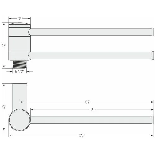 Полотенцедержатель 360 / L 200