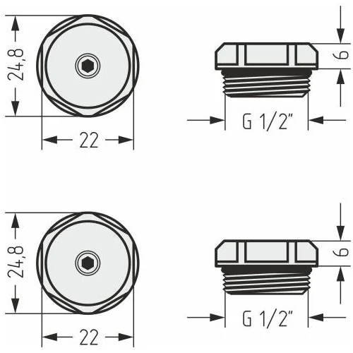 Спускной клапан d 25 мм (G 1/2
