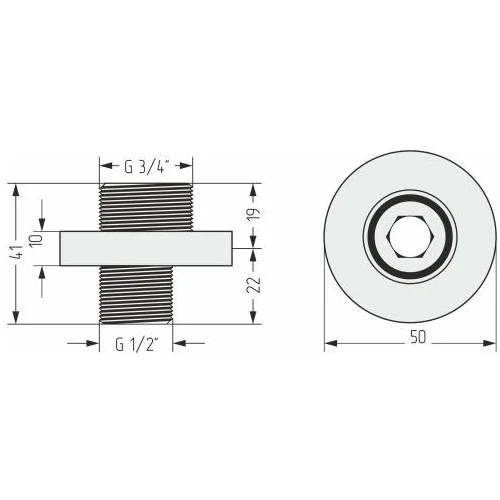 Отражатель TUBE d 50 с эксцентриком (G 1/2