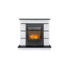 Каминокомплект Modern (Разборный) - Белый с черным с очагом Aspen Black