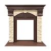 Каминокомплект Dublin STD SFT (Разборный) - Темный дуб / Сланец с очагом Fobos FX M Black RC